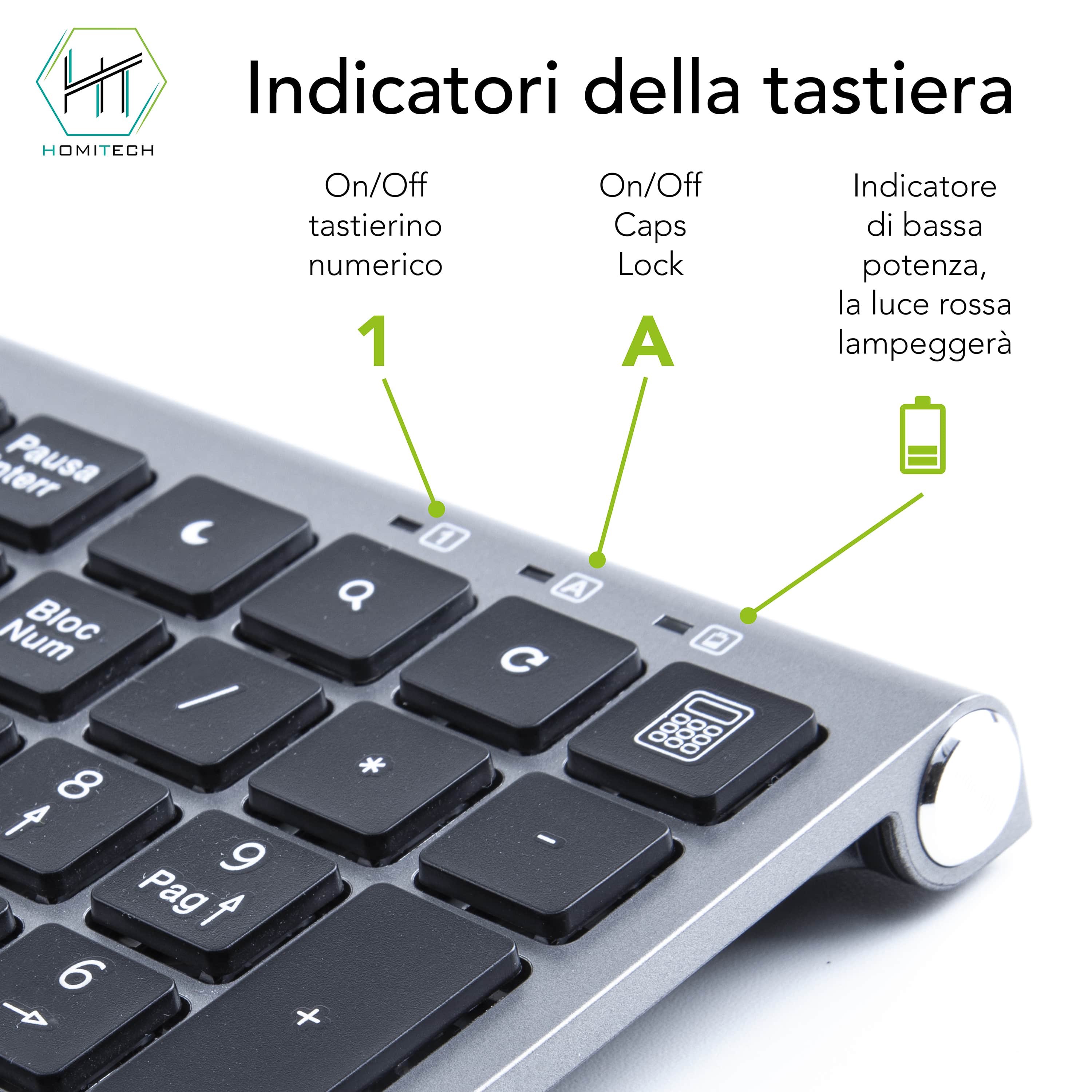 Tastiera wireless con Bluetooth e digitatore di blocchi numericiCLAW BC100